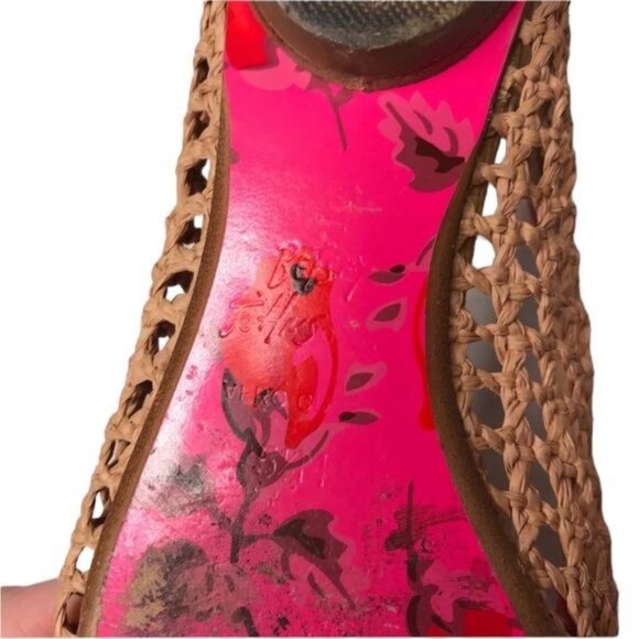 Betsey Johnson 5.5 beaded straw flats - Picture 8 of 8